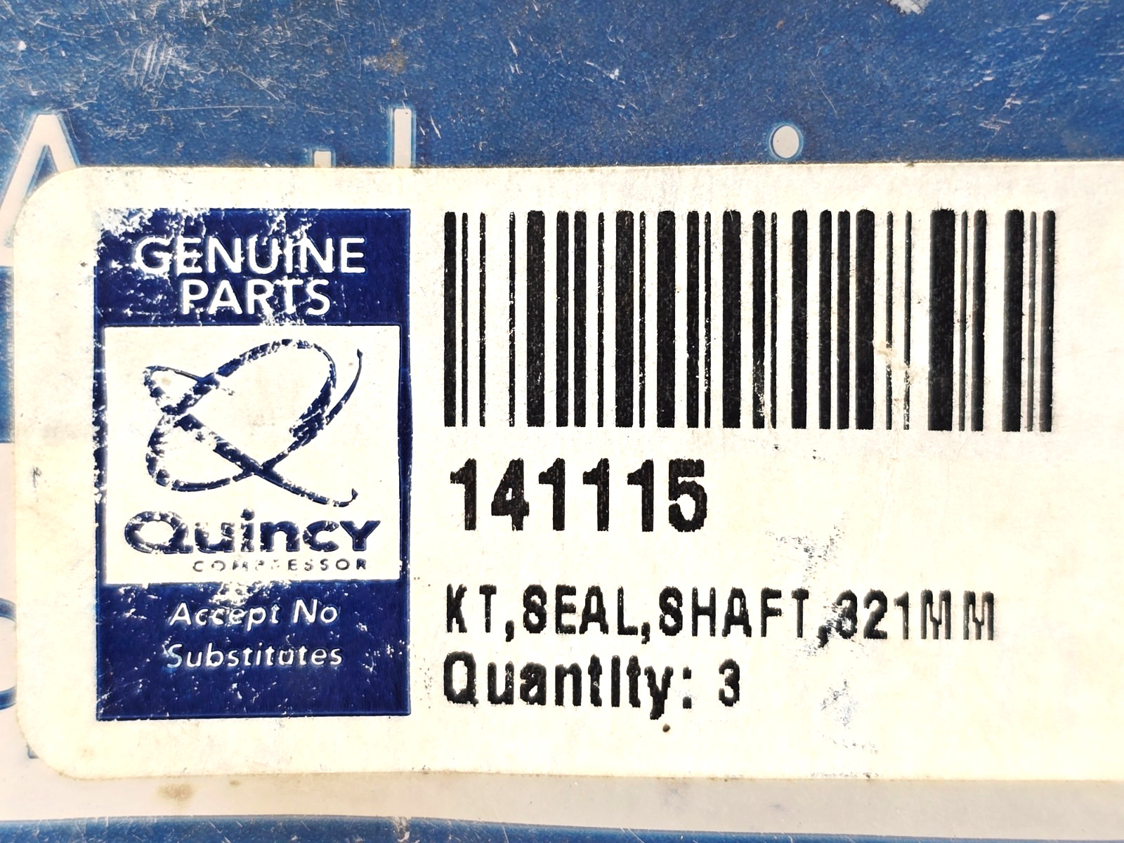 141115 QUINCY KIT SEAL SHAFT, 321MM