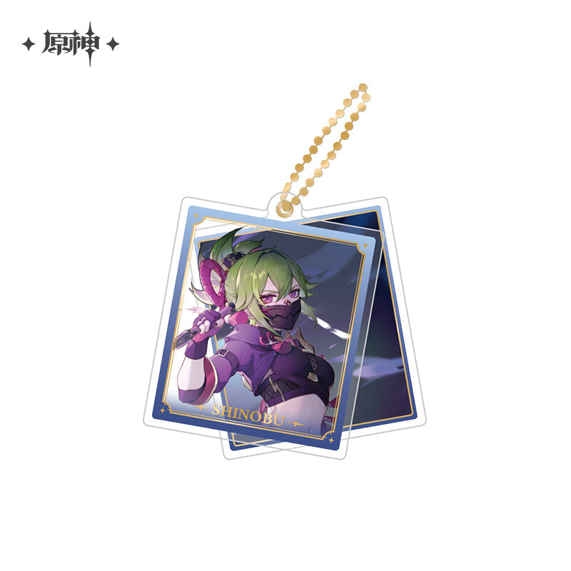miHoYo Genshin Impact Kuki Shinobu Keychain Acrylic Keyring Original Official