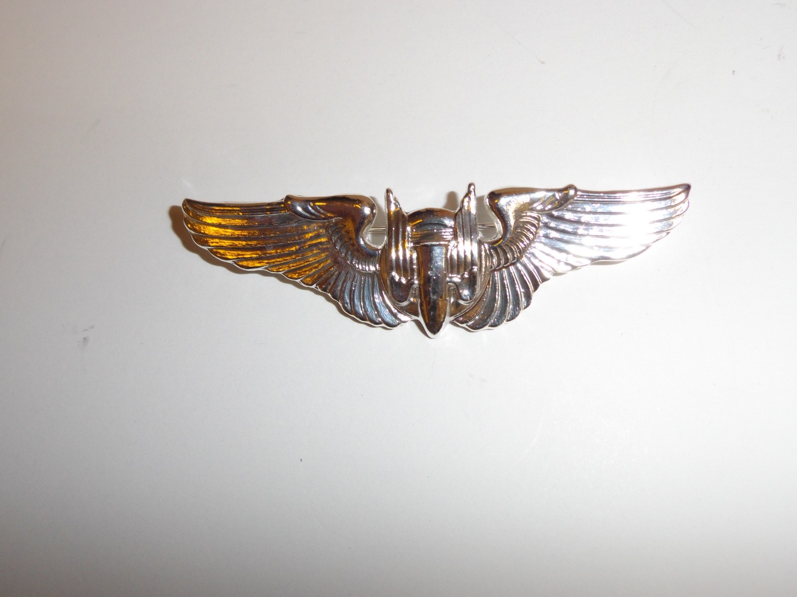 e1159 WW2 US Army Air Force USAAF Silver Gunner Wing Snowflake pattern B1D32