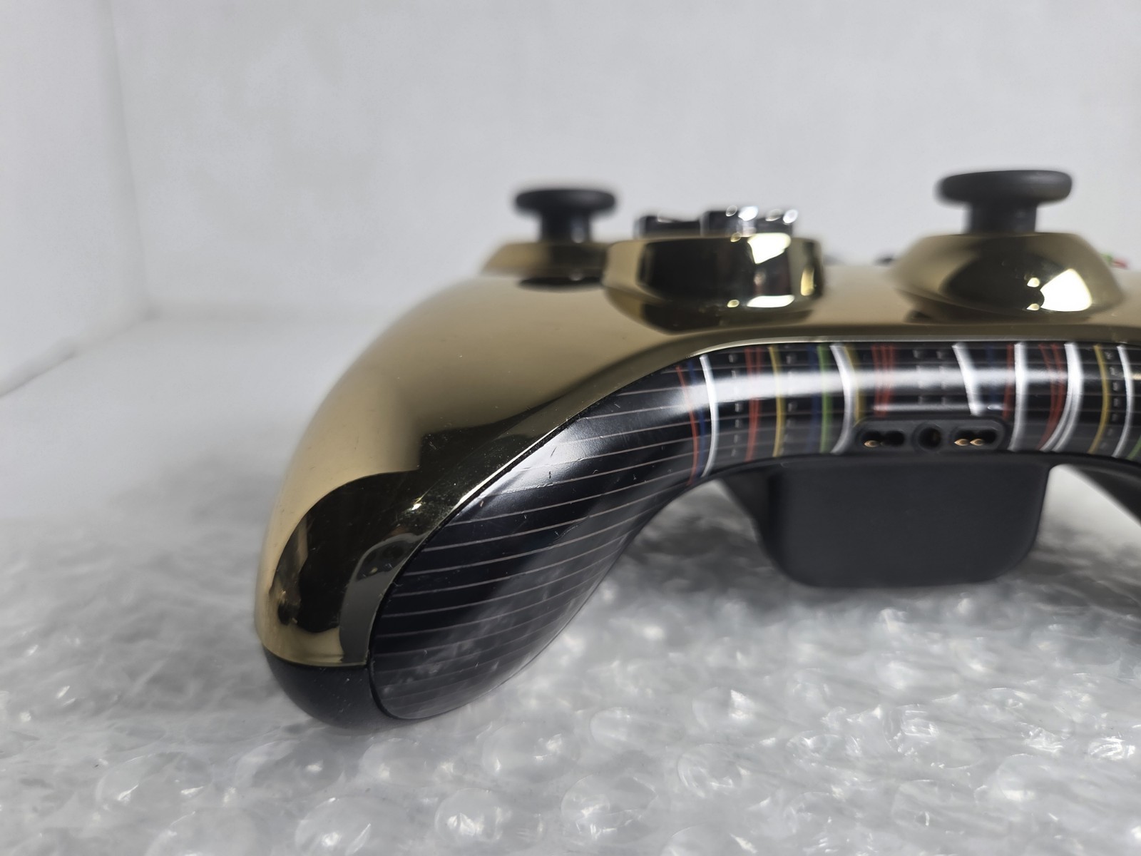 Microsoft Xbox 360 Wireless Controller Chrome Gold elite Tested Clean New Sticks
