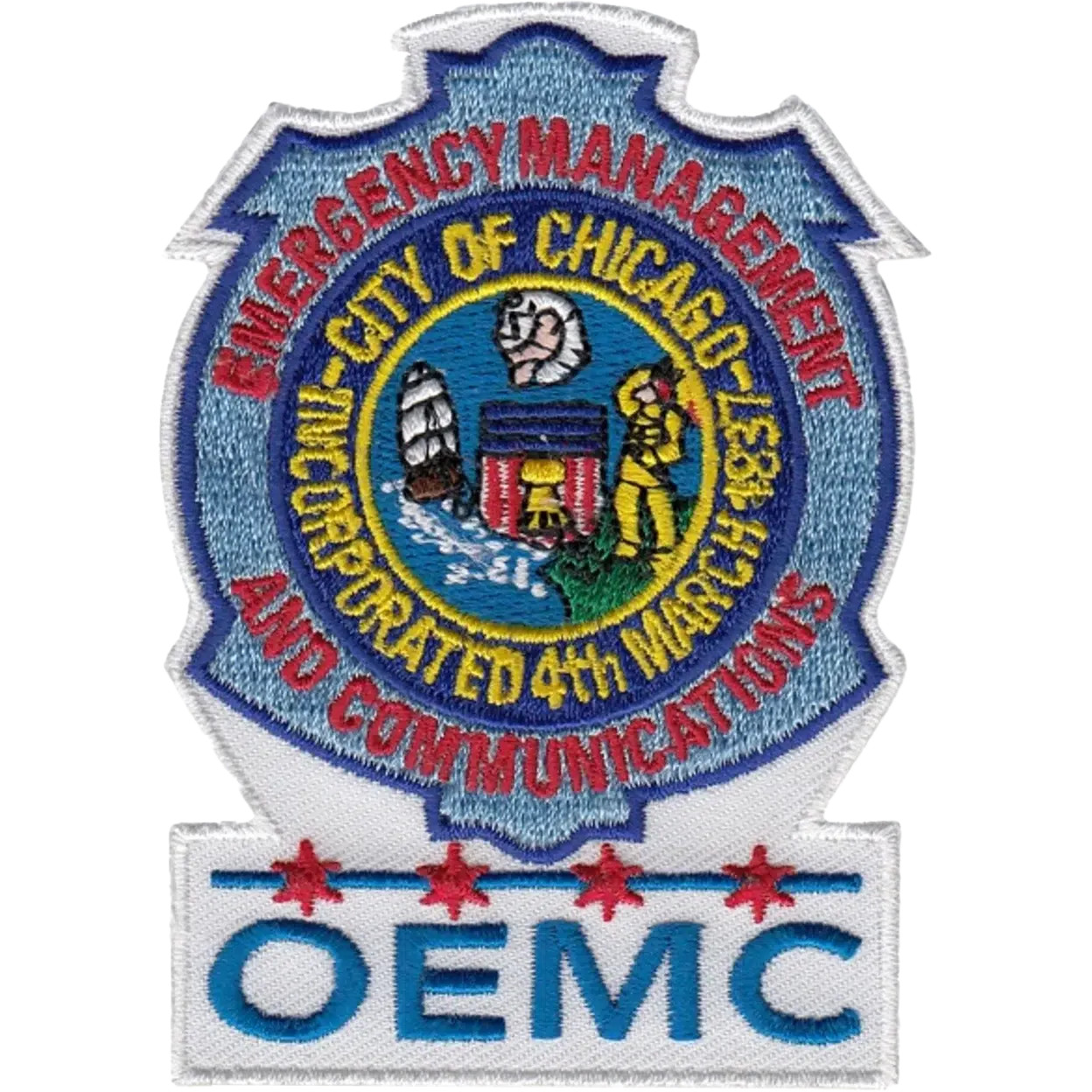 OFFICE OF EMERGENCY MANAGEMENT & COMMUNICATIONS BREAST BADGE PATCH