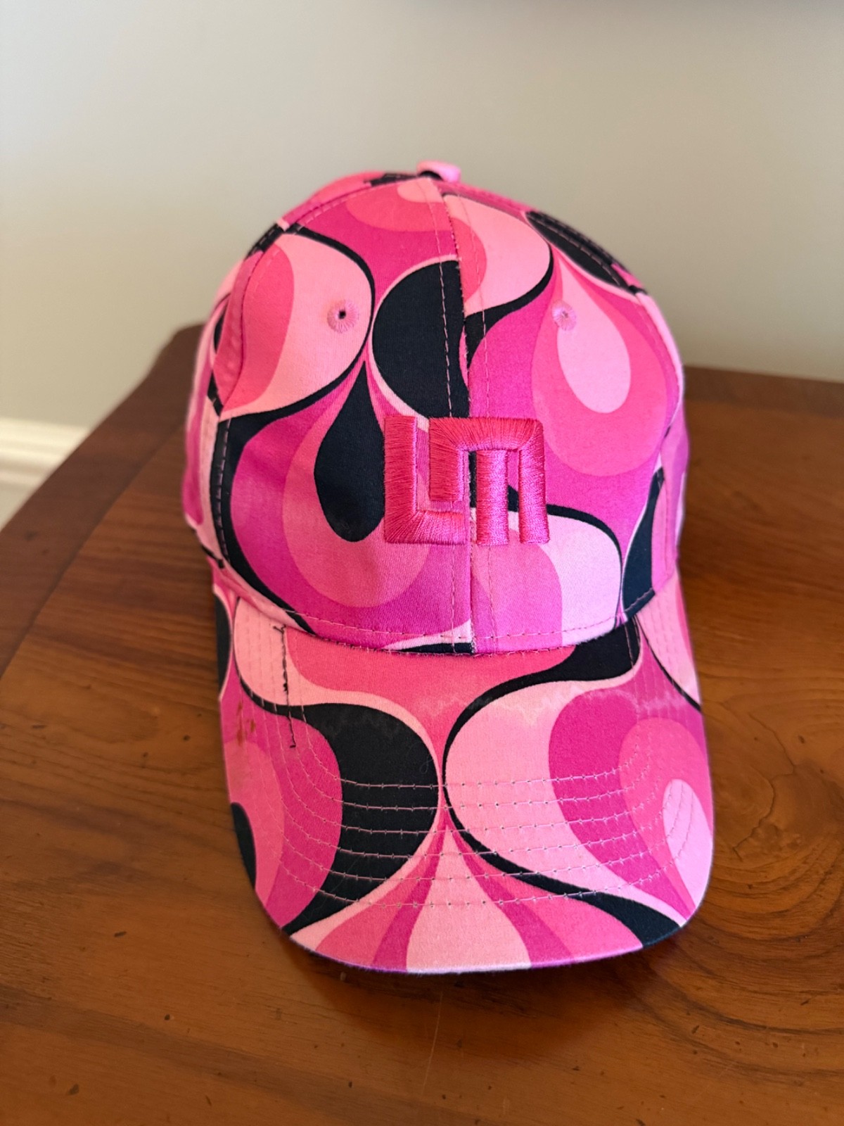 Loudmouth Golf Flamingo Print Hat Tropical Adjustable Baseball Cap Pink
