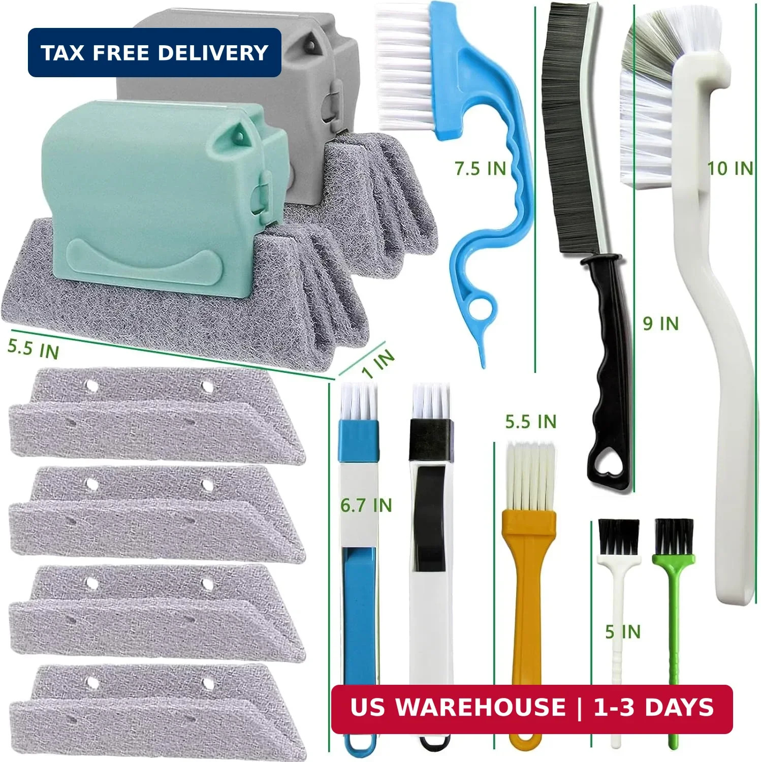 CRAFNEW 14Pcs Window Track Cleaning Tools, Deep Clean Groove Gap cleaning brush
