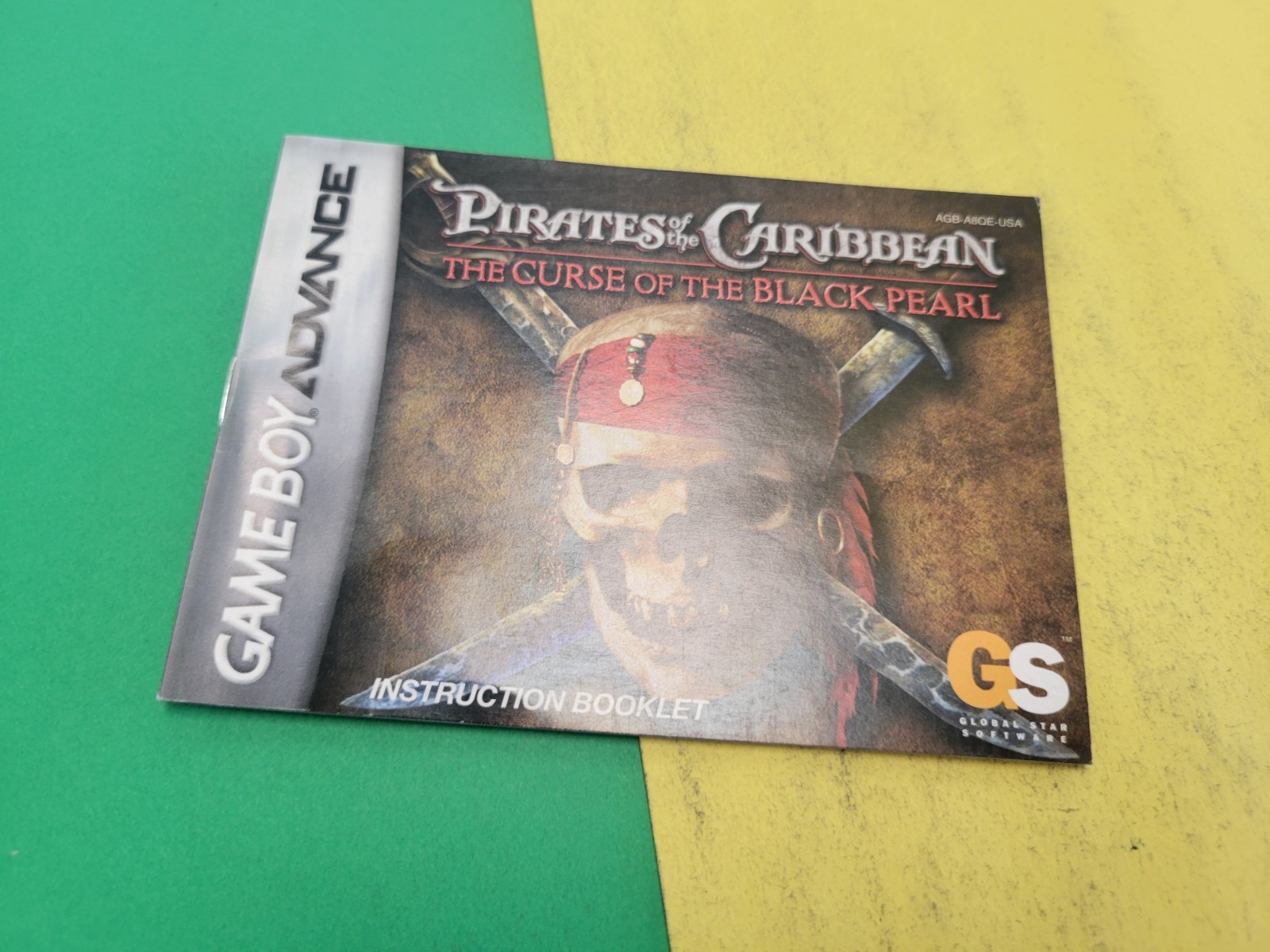 Game Boy Advance Manual / Instruction Booklet - Pirates Caribbean Curse Black