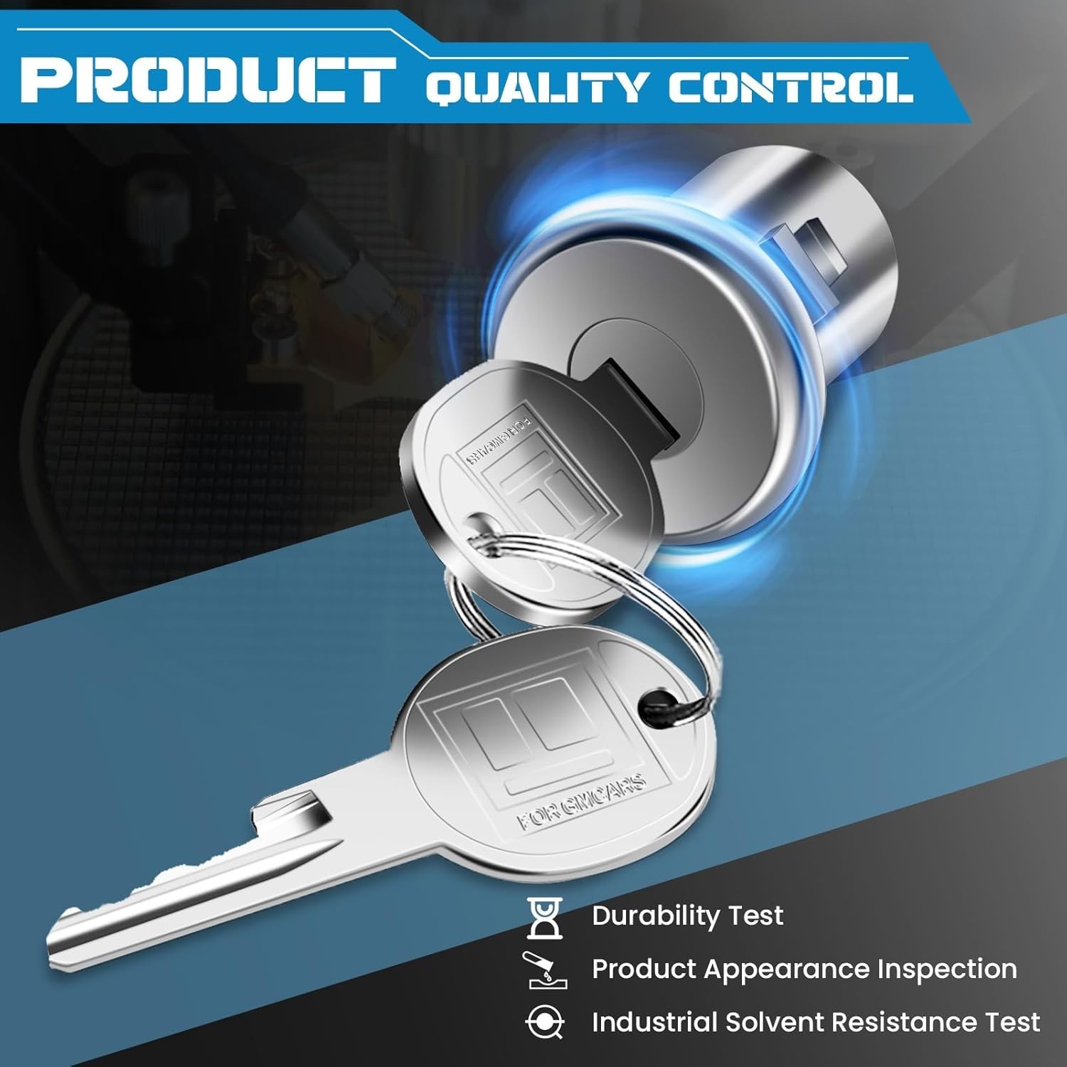 2PCS Door Lock Cylinder Set Front Left/Right,Compatible with Chevrolet Truck C10