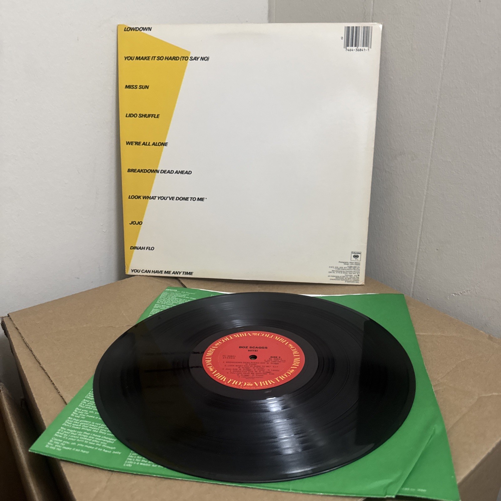Boz Scaggs - Hits! Vinyl 1980 PC 36841 Excellent Condition