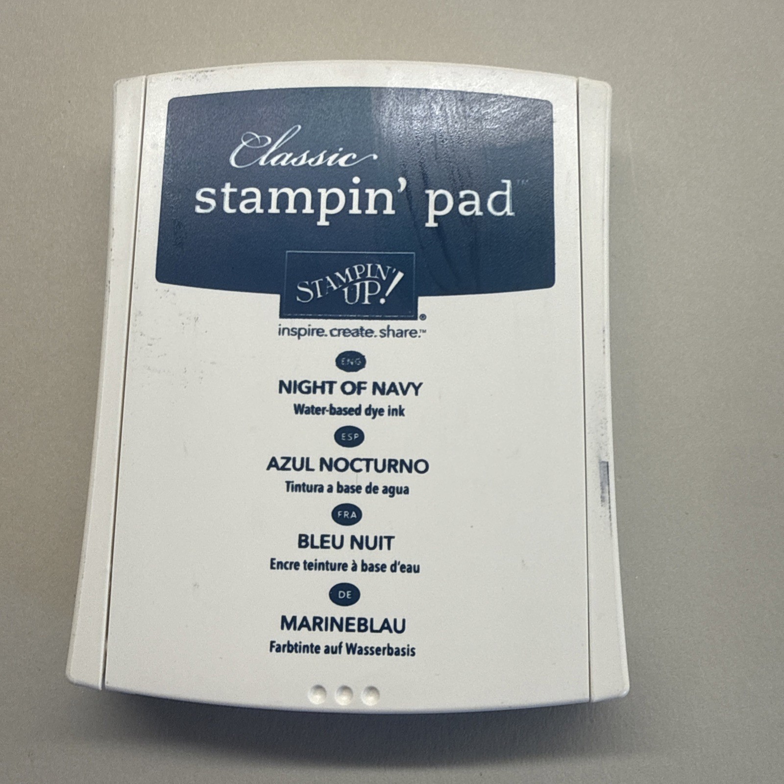 Stampin Up Retired Ink Pad Night Of Navy Linen