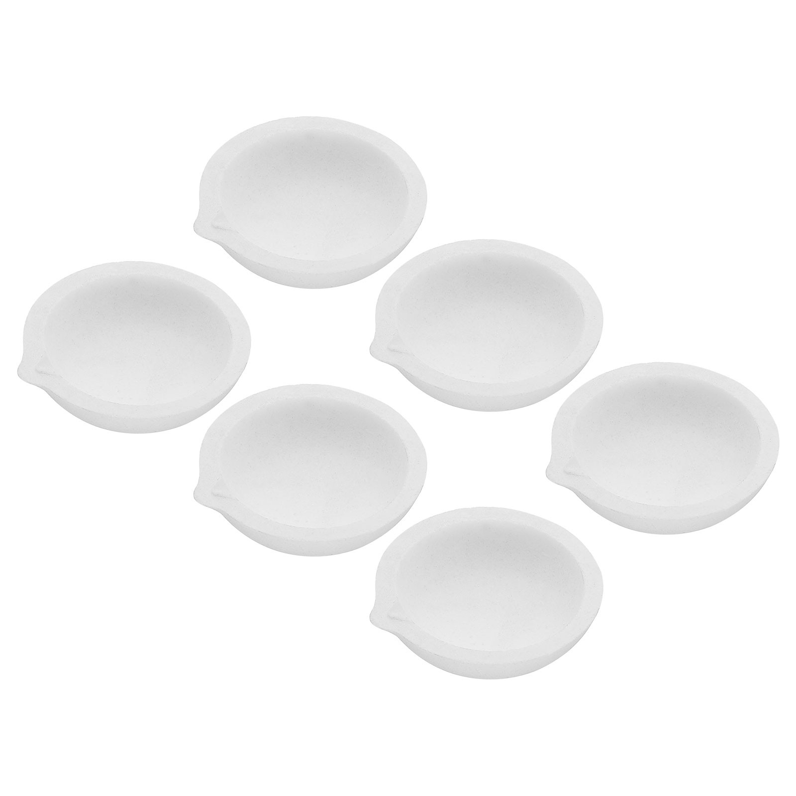 6 Pcs Ceramic Crucible Bowl Dish Cup 100g for Metal Gold Silver Melting