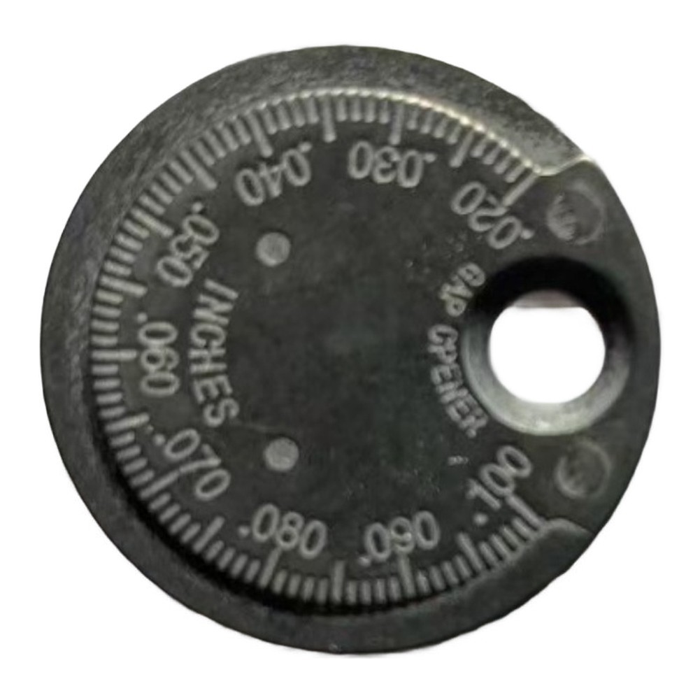 Metal Spark Gap Gauge Tool Coin Type Measuring 0 5 to 2 5 MM with Keychain Hole