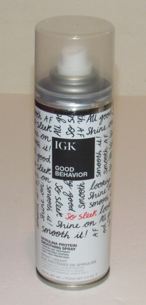 IGK Good Behavior Spirulina Protein Smoothing Spray 5.6 Oz 186 mL Full Size