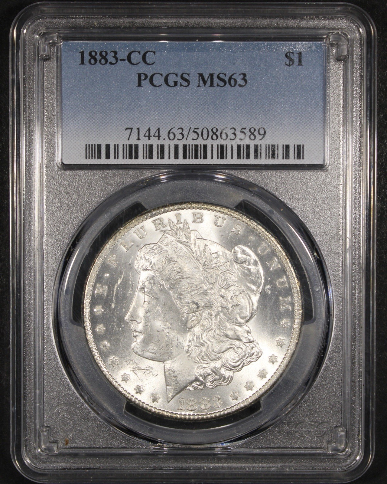 1883-CC Morgan Silver Dollar - $1 PCGS MS63 - Awesome Coin!