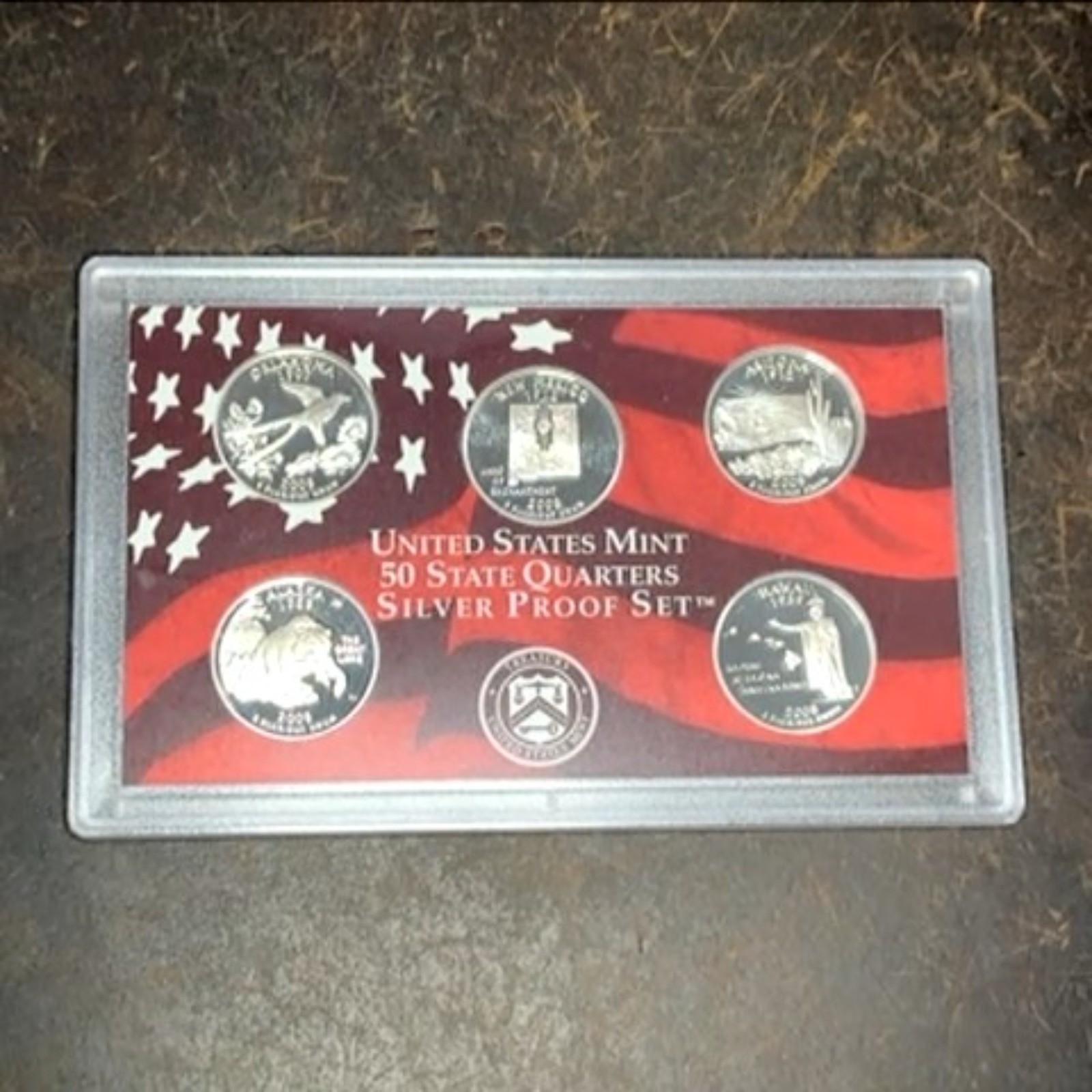 2005 Silver Proof State Quarter Set in OGP