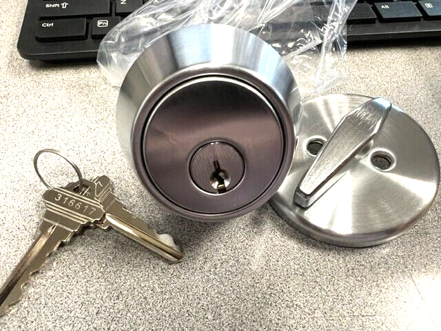 LOCKSMITH SMR-S1160C-US26D SINGLE CYLINDER DEADBOLT SCHLAGE SC4 6 PIN