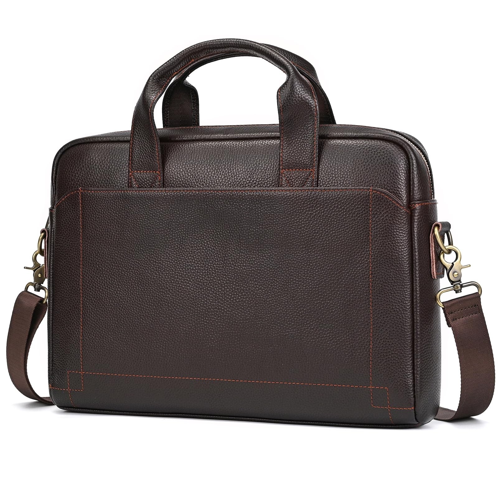 Leather Laptop Bag for Men, Laptop Briefcase Fits Up to 15.6 Inch Notebook, P...