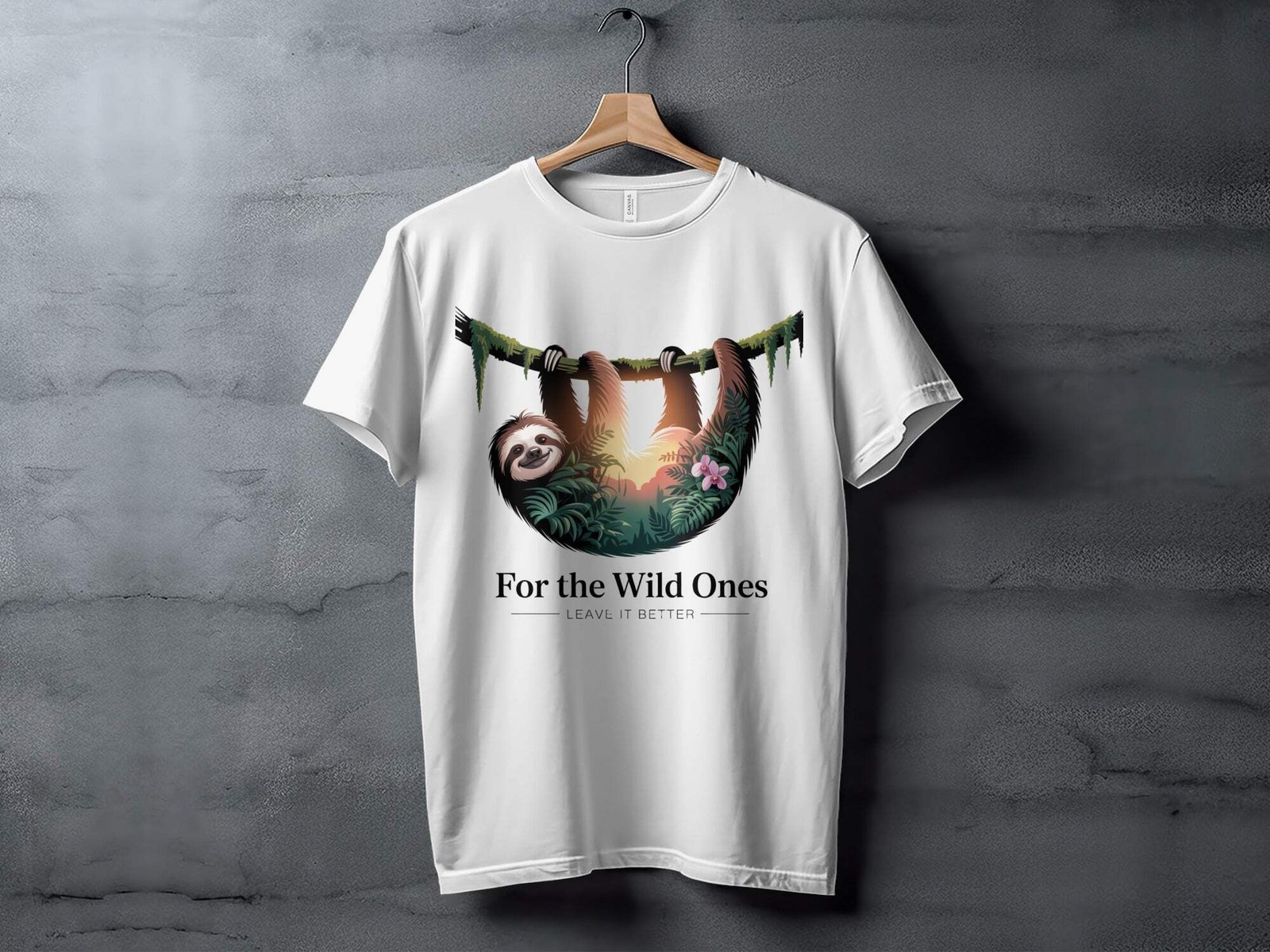 "For The Wild Ones" Sloth T-Shirt,