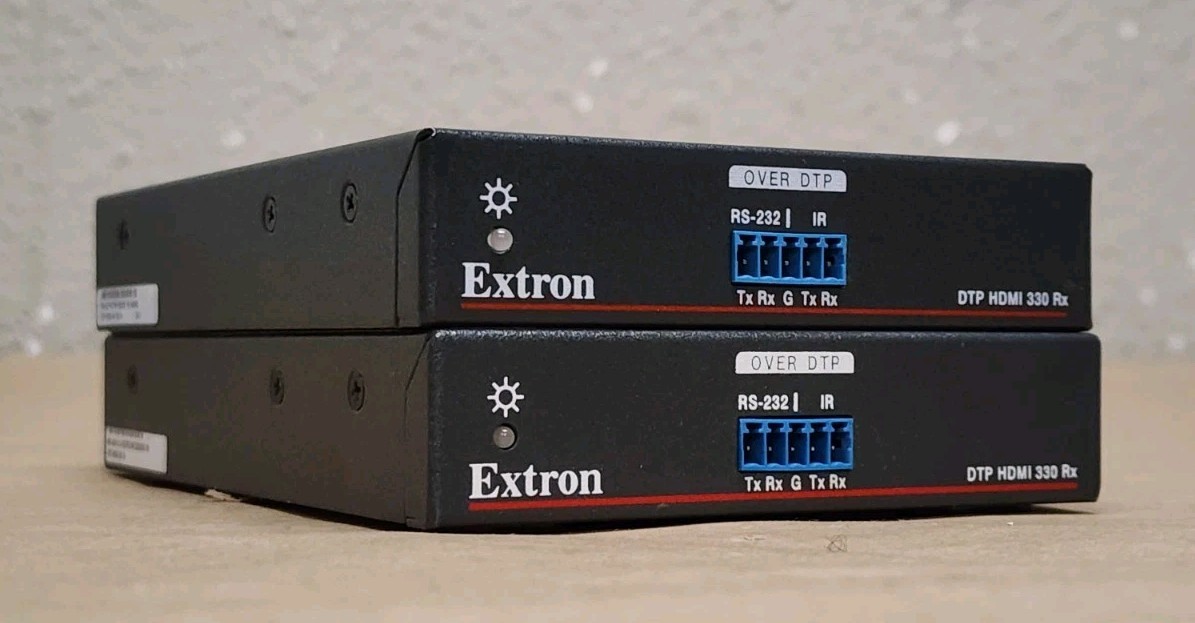 Lot of 2 Extron DTP HDMI 4k 330 Rx Long Distance DTP Receiver