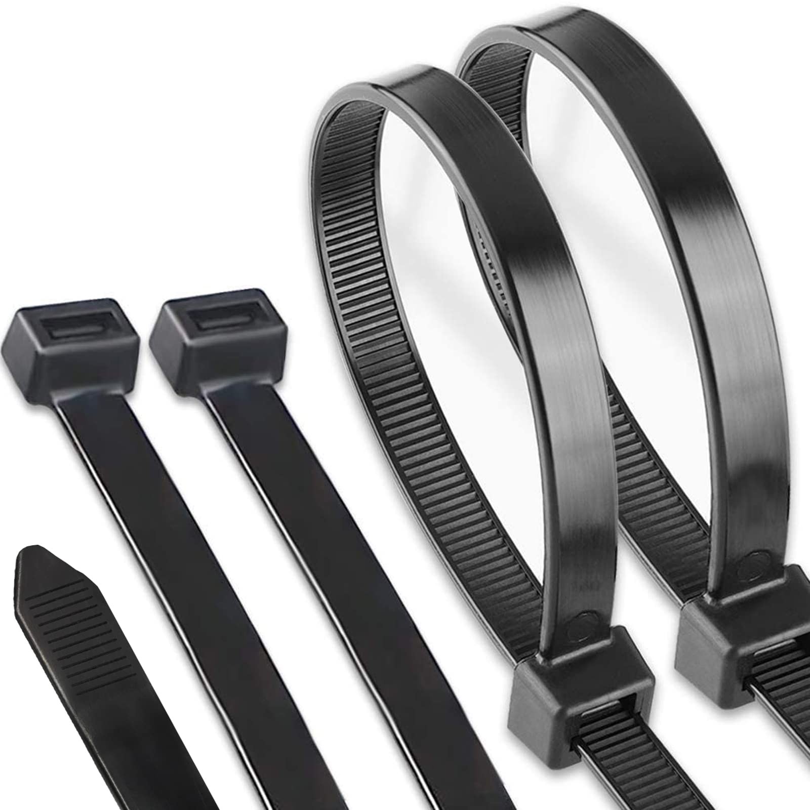 Black Zip Ties Heavy Duty 18 Inch Outdoor, 18 inch,