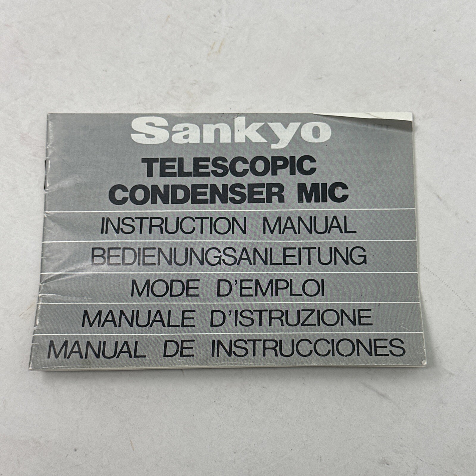 VINTAGE SANKYO KZE-1792 Condenser Mic Instruction Manual