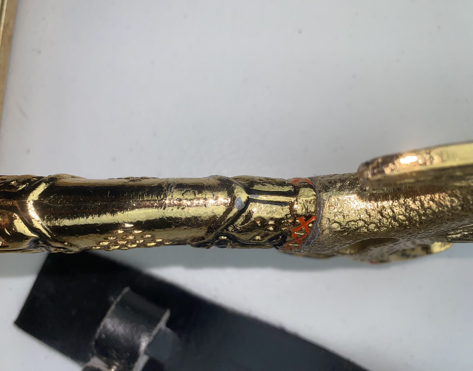 Decorative Dagger Heavy Gold Tone Handle (Needs TLC) 12” Blade