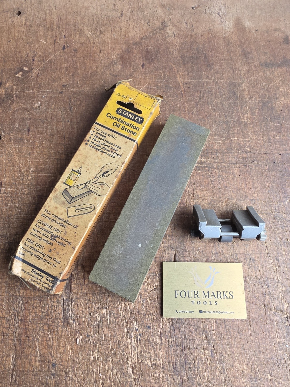 Original Eclipse No.36 Honing Guide And Stanley Combination Stone Woodworking