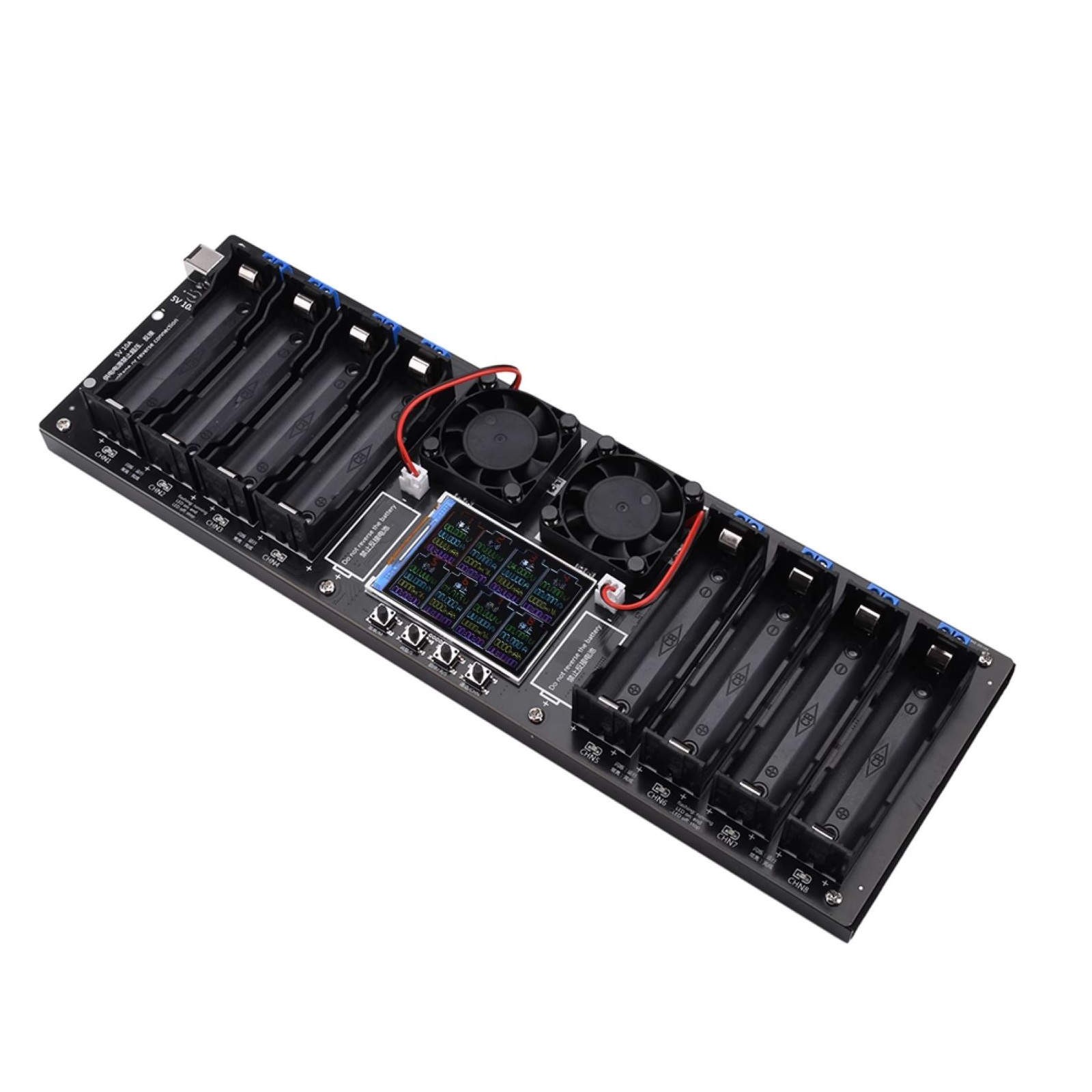 8CH 2.4in LCD Screen Internal Resistance Tester Charging Discharging DC