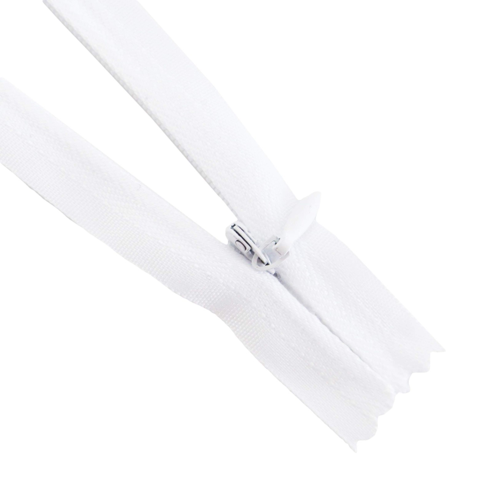 Nylon Coil Invisible Zippers #3, 2 Pieces, 16 Inches, White