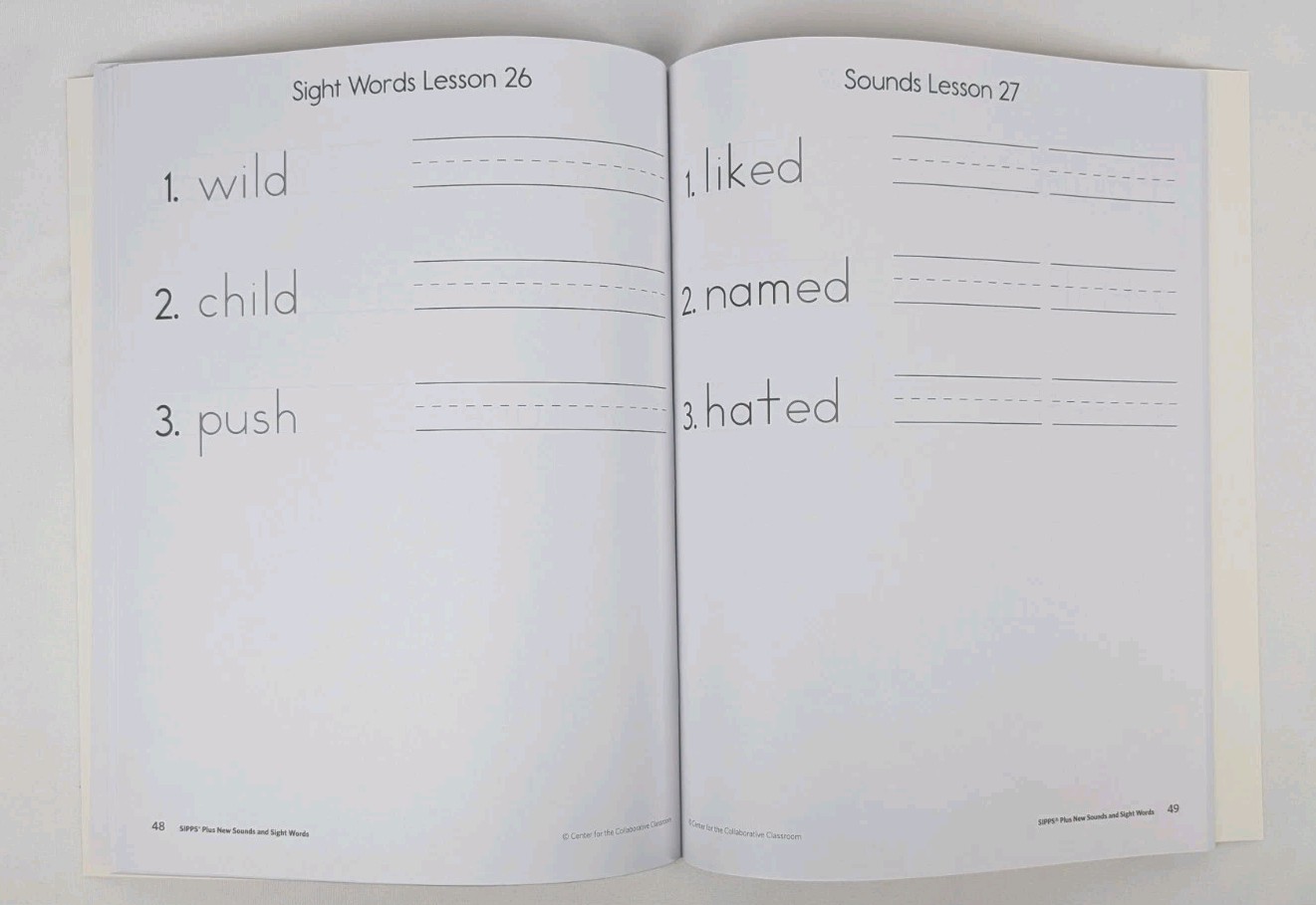 SIPPS Trace and Write SIPPS Plus Fourth Edition Collaborative Classroom School