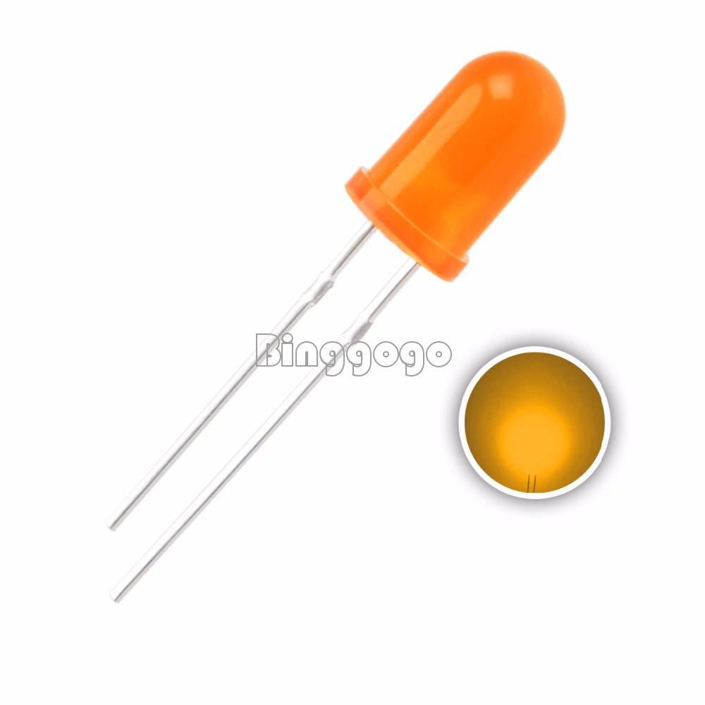 30PCS Diffused LED 5MM ORANGE COLOR ORANGE LIGHT Super Bright