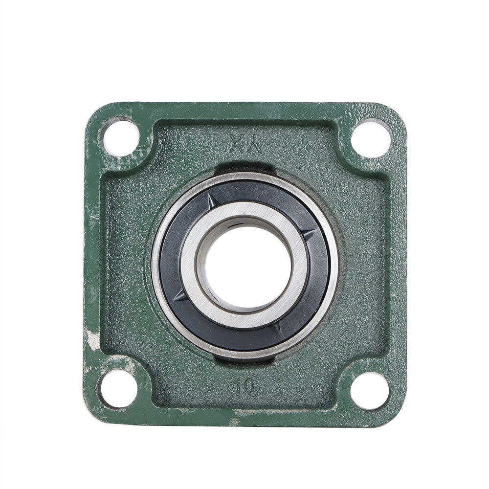 2 Pack UCF208-24 Solid Base Pillow Block Flange Bearing 1-1/2" Bore 4 Bolt
