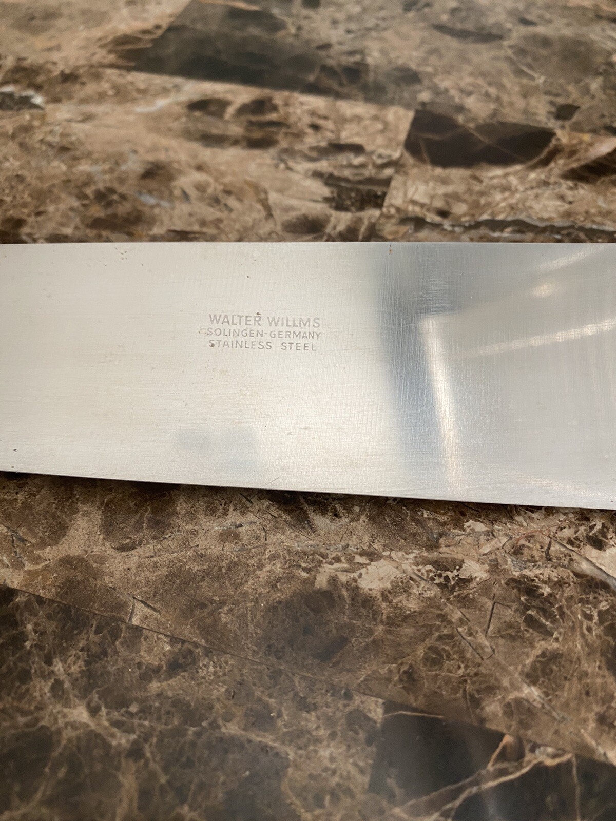 Walter Willms Antler Handle Large Knife Solingen Germany Vintage Stainless