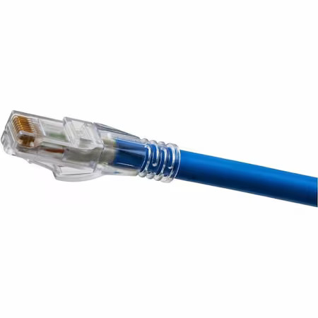 Hubbell Premise Wiring Hc6ab40 Patch Cord, Cat 6A, Clear Boot, Blue, 40 Ft.