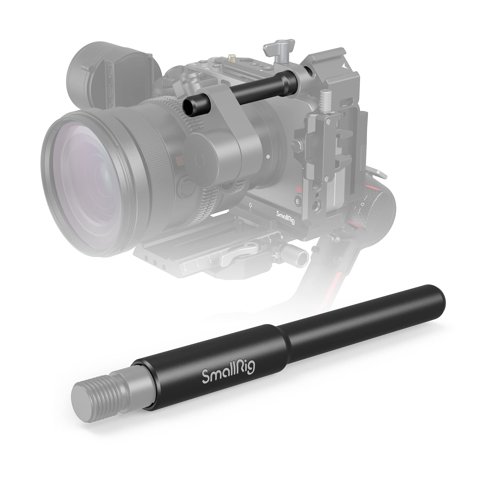 Smallrig 12mm to 15mm Rod Clamp Adapter, 12cm (4.7 Inch) Aluminum Alloy Rod with