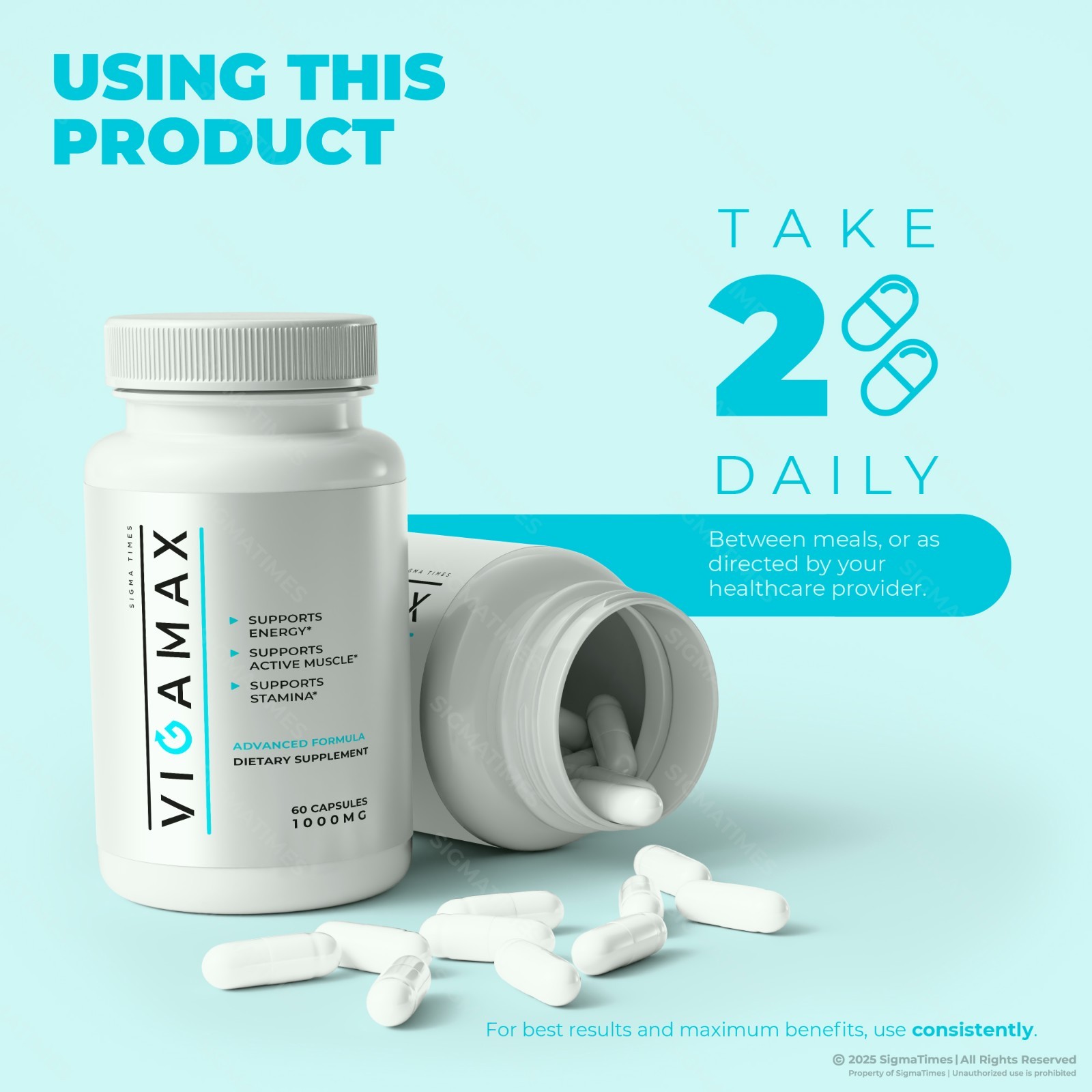 Vigamax Capsules, Viga Max Energy, Stamina & Performance Support 60ct