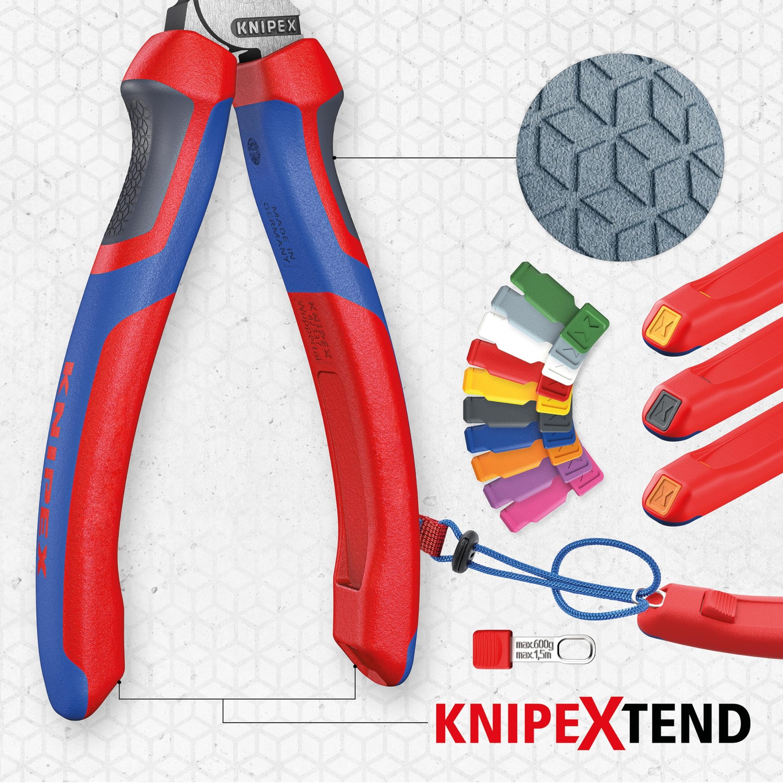 KNIPEX - 95 22 165 Tools - Cable Shears, Spring, Multi-Component (9522165)