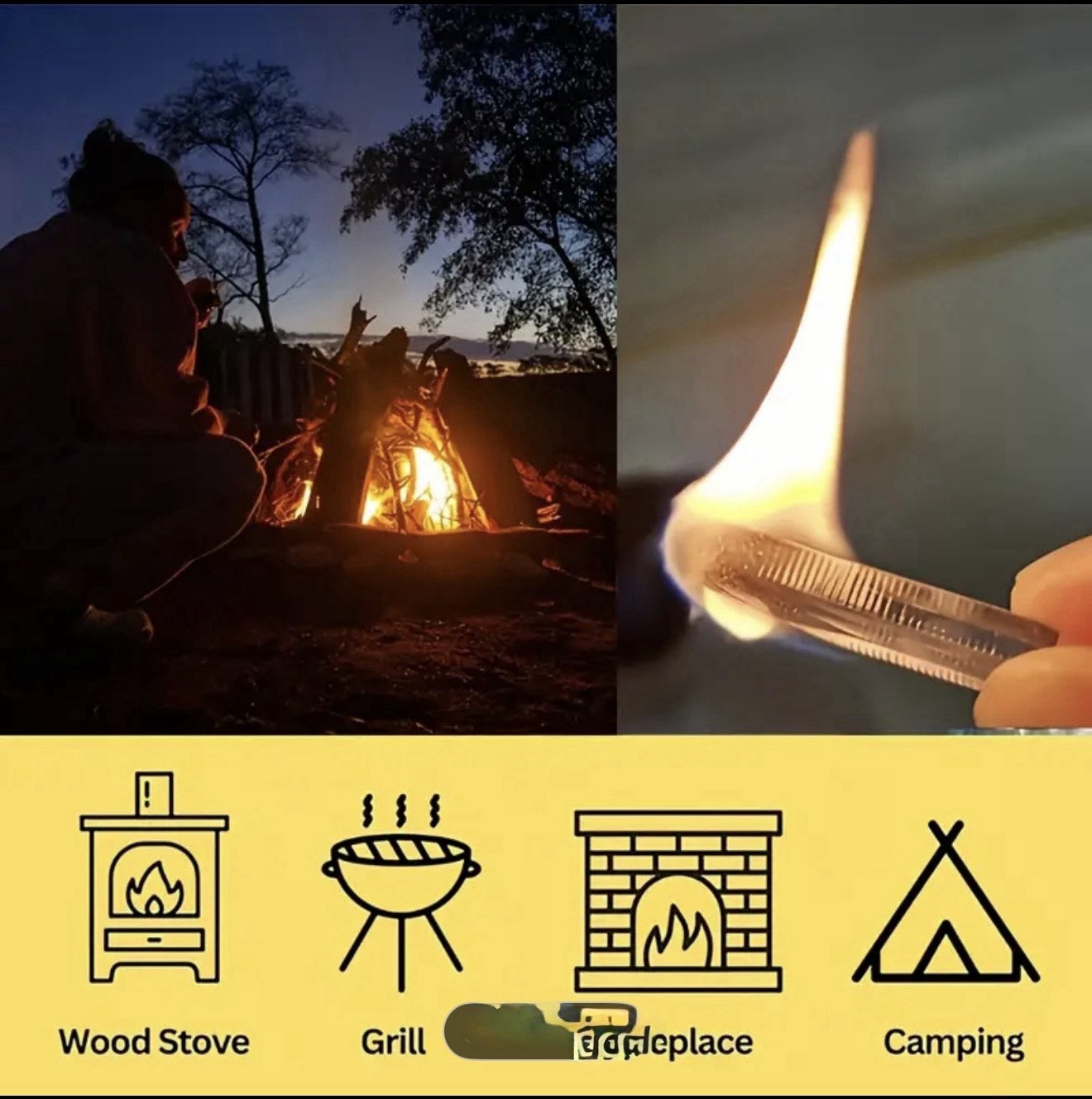 50 Piece Windproof Fast Campfire Ignition