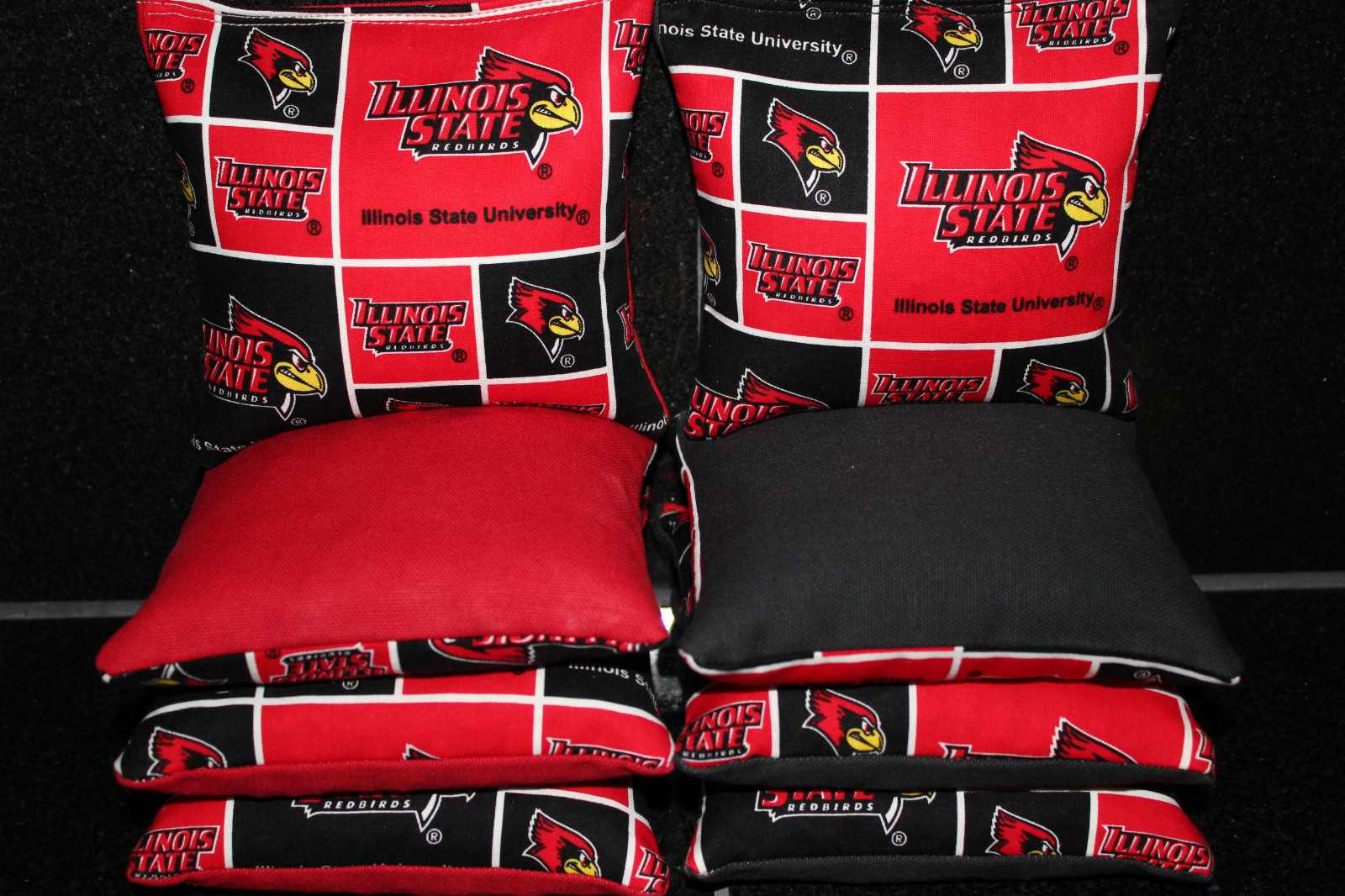 ILLINOIS STATE Redbirds CORNHOLE BEAN BAGS 8 ISU ACA Regulation Corn Toss Bags