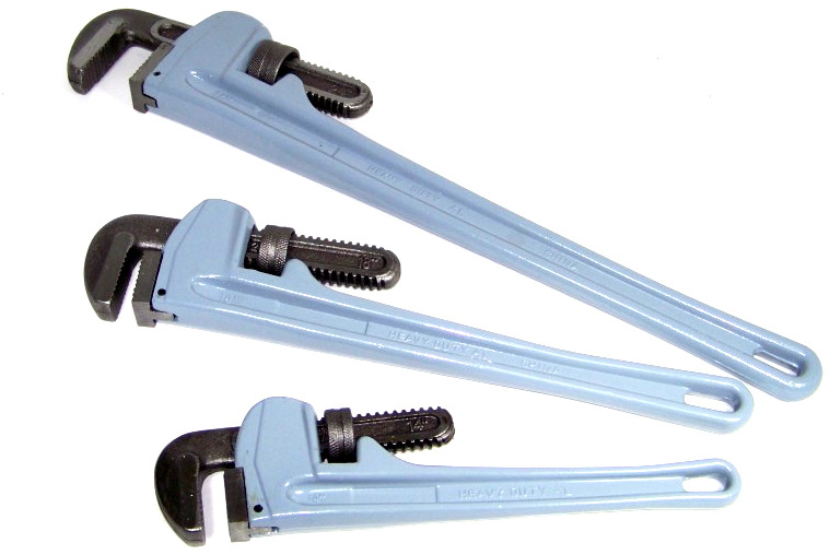 3 pcs 14" 18" 24" Aluminum Pipe Wrench Plumbing Tools