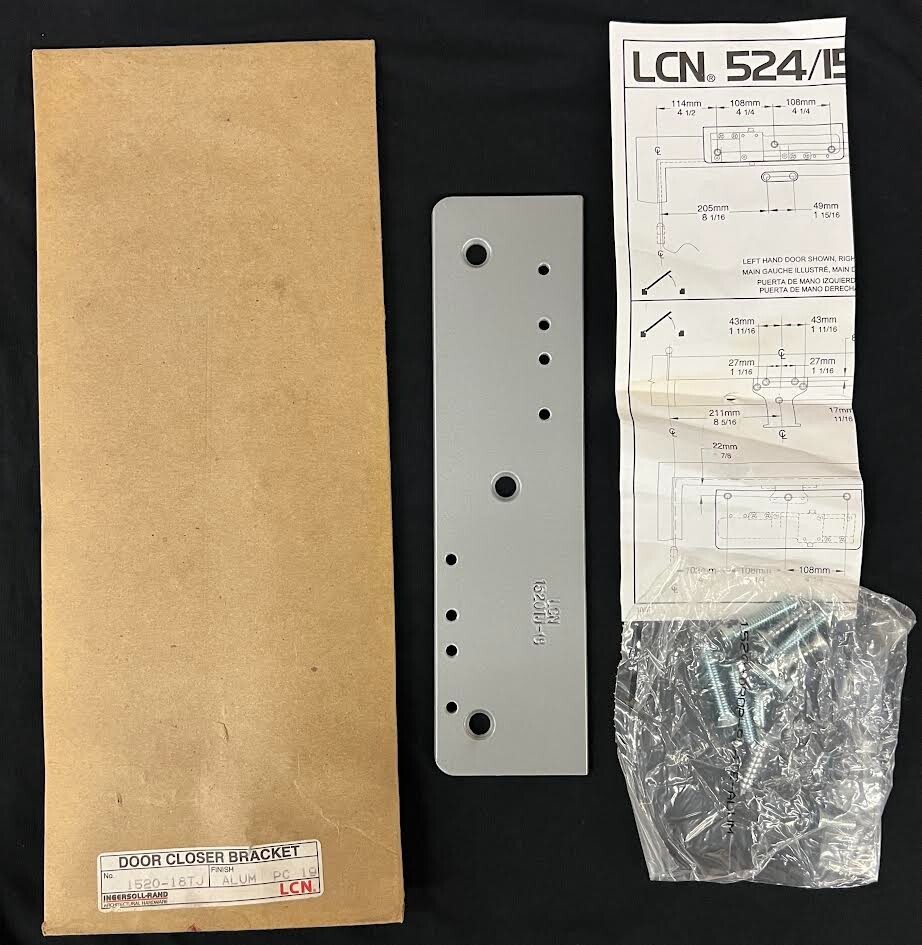 ALLEGION LCN 1520TJ-18 DOOR CLOSER DROP PLATE - ALUM FINISH