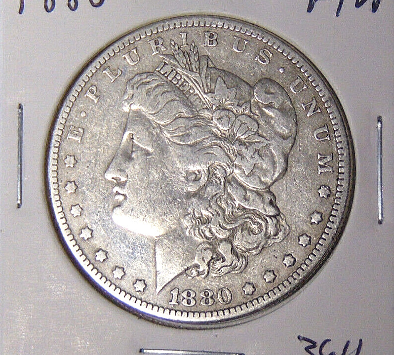 1880-P Morgan Silver Dollar F/VF Cleaned Philadelphia Mint (81224)