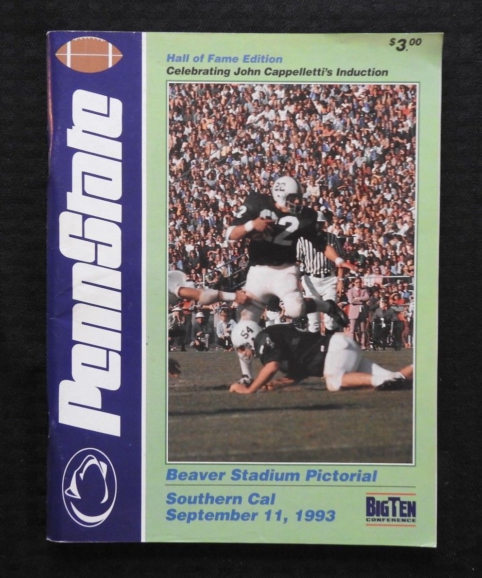 SEPT 11 1993 PENN STATE LIONS v SOUTHERN CALIFORNIA CAL COLLEGE FOOTBALL PROGRAM