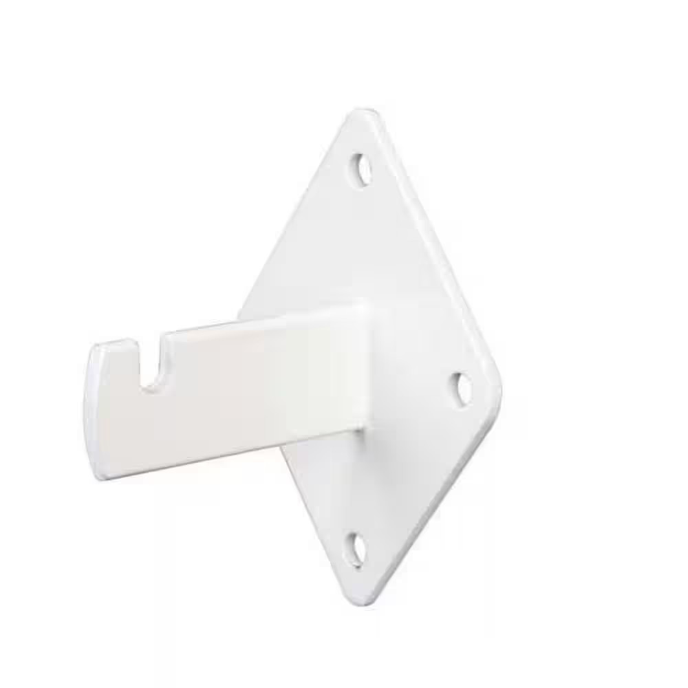 Wall Mount Brackets for Grid or Slatgrid Panels in White (25-Pack)