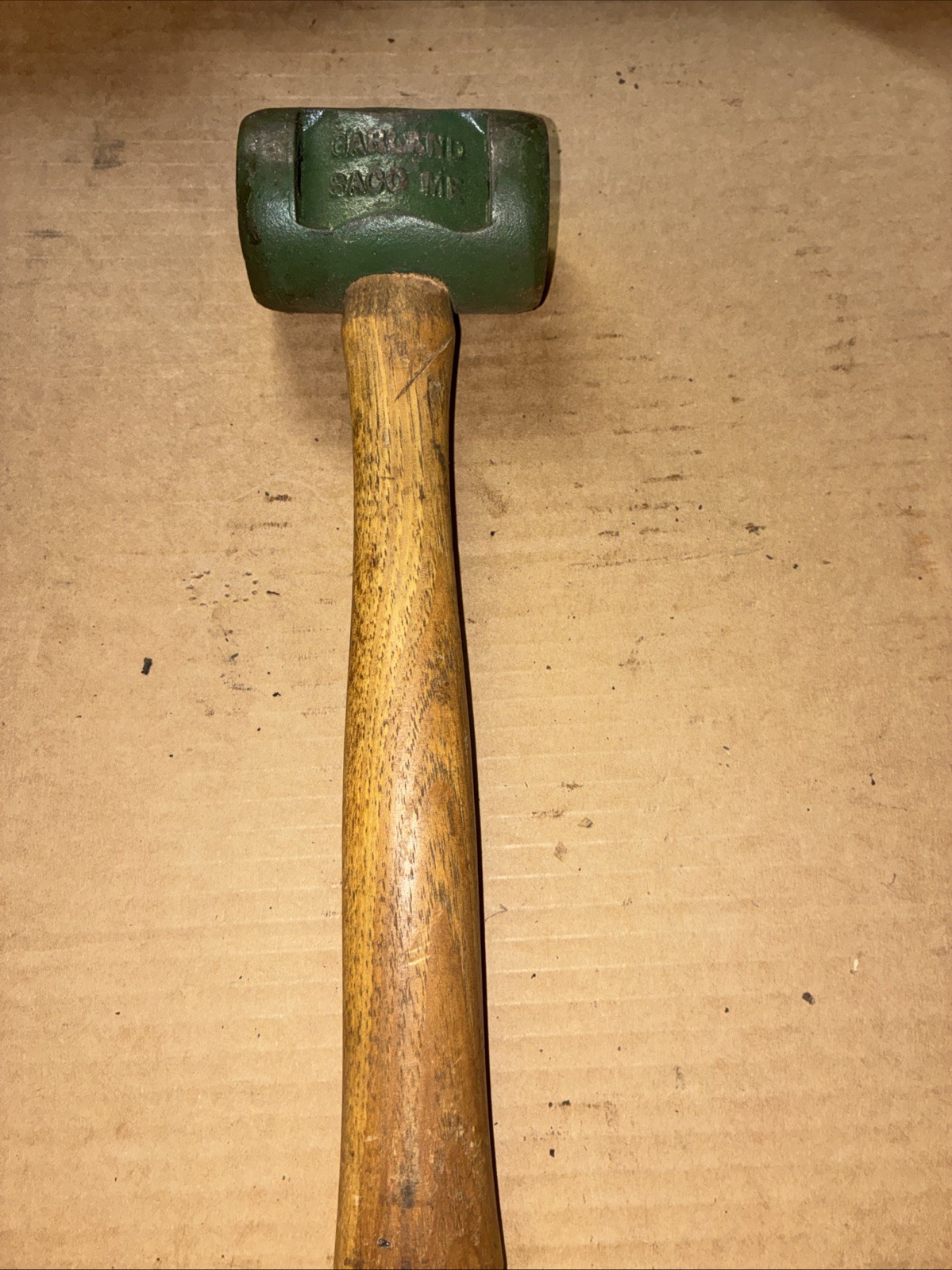 NOS Garland USA Saco Maine No. 3 Hammer Solid Head Mallet Hammer, No Rawhide