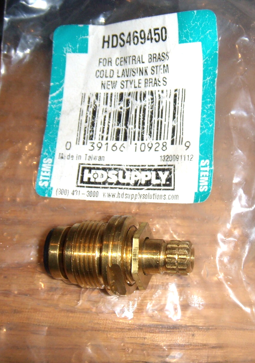 1 NEW H&D SUPPLY # HDS469450 COLD LAV/SINK STEM  FOR NEW STYLE BRASS