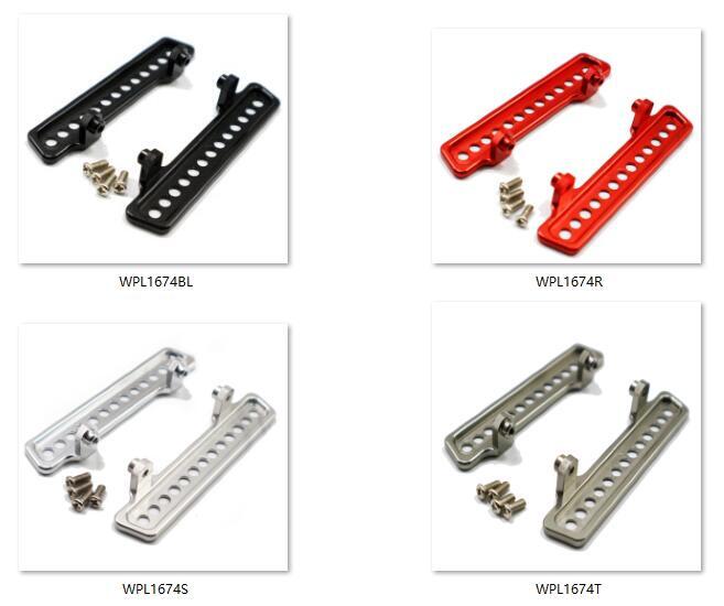 Metal Side Bumper Guard Set DIY Parts For WPL C14 C24 Off-road 1:16 Crawler Car