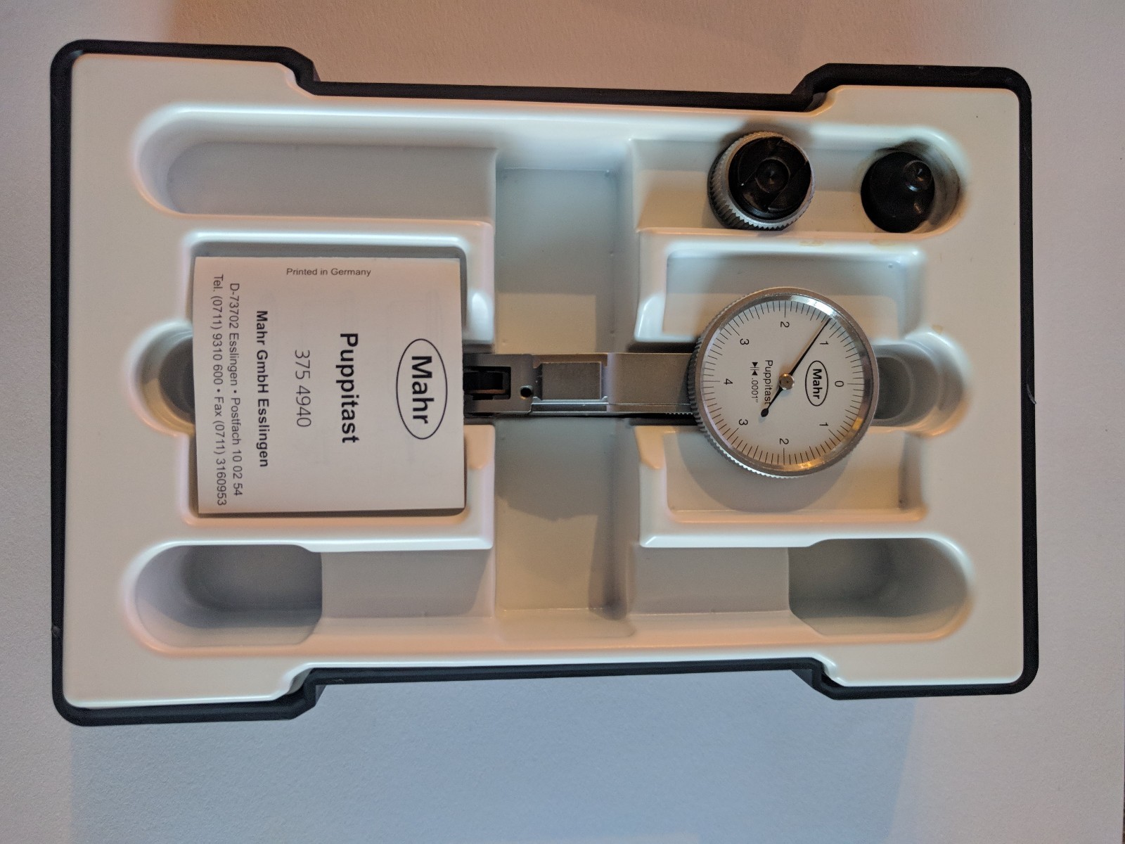 Mahr 4308950 800 SDZ Puppitast 0.0001" Lever Indicator 0-4-0