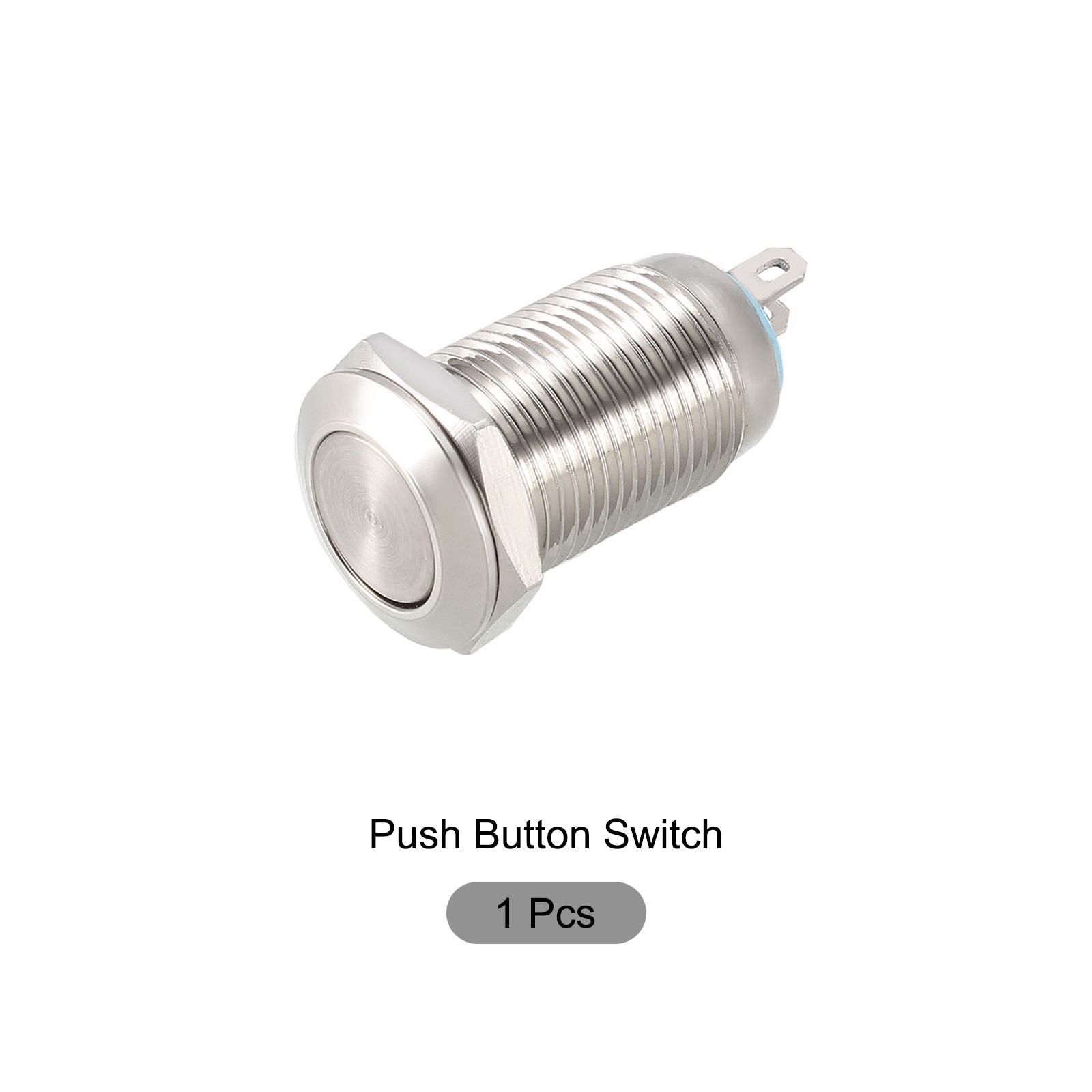Push Button Switch - DC 30V / 10mm / Silvery / 1 Pcs