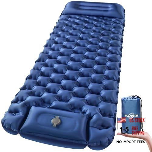 Sleeping Pad, Ultralight Inflatable Sleeping Pad for Camping, Built-in Blue