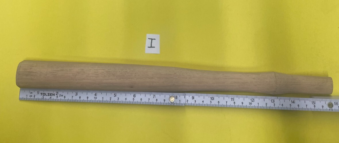 Hickory Hammer Handle 16"  OVAL EYE 13/16" x 7/16" Includes Metal Wedge