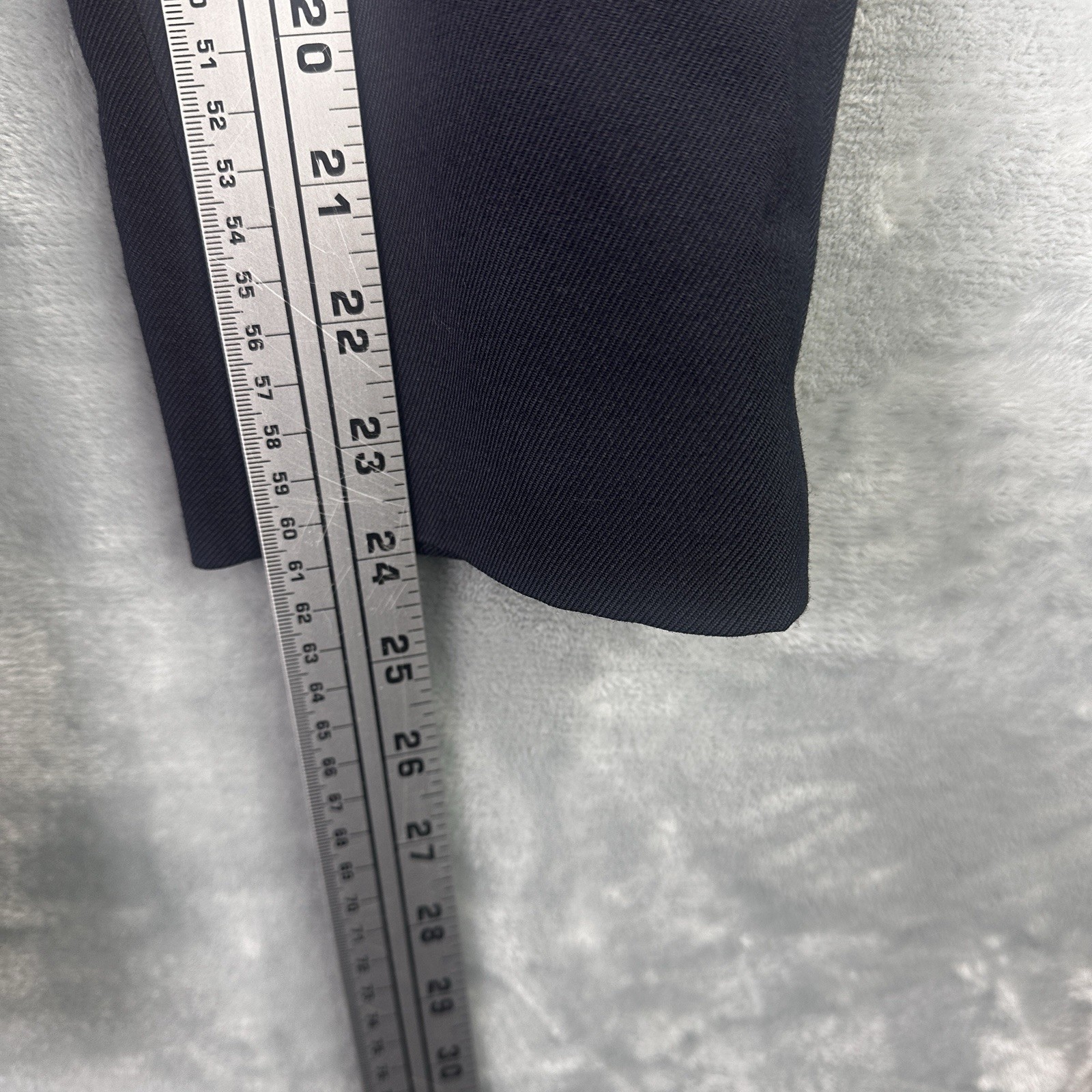 Flying Cross Navy Double Breasted Dress Blazer 38 Regular Wool Polyester Blend