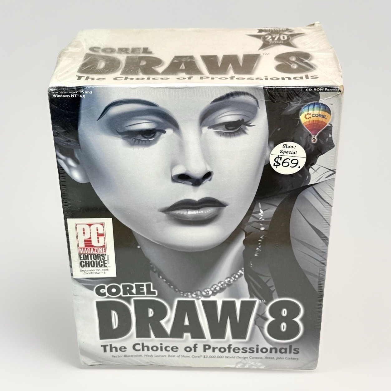 COREL DRAW 8  Software New & Sealed for Win95 & NT 4.0  1998 Read Description